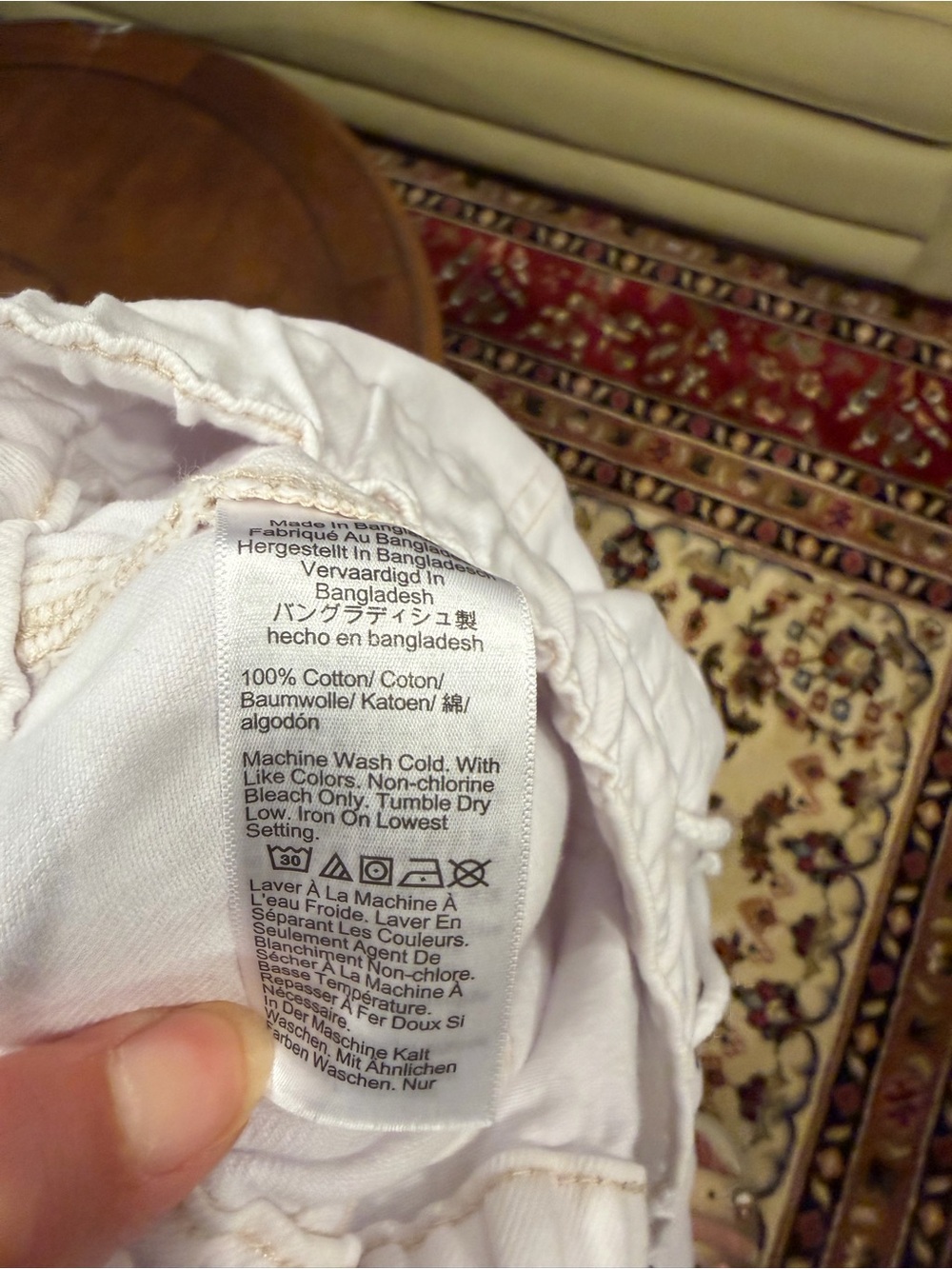 J.Crew White Drawstring Jeans Straight Leg - Picture 5 of 7